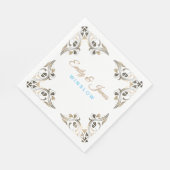 Papier-luiers-gouden Fancy ledergrenzen Servet (Hoek)