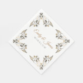 Papier-luiers-gouden Fancy ledergrenzen Servet (Hoek)