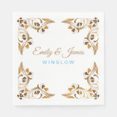 Papier-luiers-gouden Fancy ledergrenzen Servet (Voorkant)