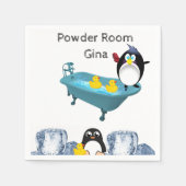 Papier luiers, ijspinguïn Gele eenden Bathtub Servet (Voorkant)