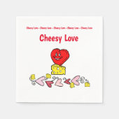 Papier luiers, kaas-liefdesrode harten servet (Voorkant)