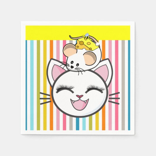 Papier luiers, kat-muis-kaas servet (Voorkant)