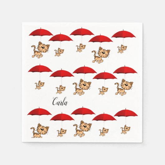 Papier luiers, kattenstaart, rode vleermuis servet (Voorkant)