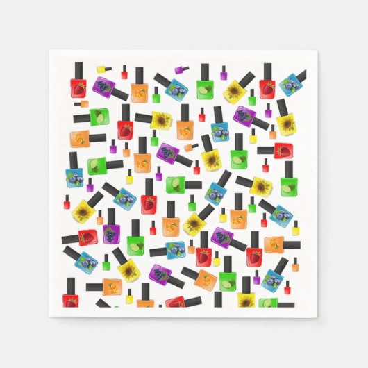 Papier-luiers, kleurrijk-nagelPools Servet (Voorkant)