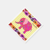 Papier luiers, kleurrijke olifant servet (Hoek)