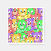 Papier luiers, kleurrijke Teddy Bear Servet (Voorkant)