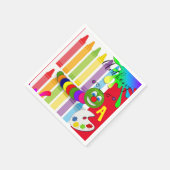 Papier luiers, kleurrijke verfworm servet (Hoek)