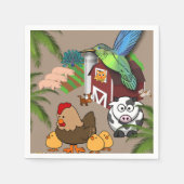 Papier luiers, Koe kippen Boerderij Servet (Voorkant)