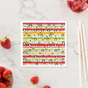 Papier luiers, pinguïn Red Hearts StripesButterfly Servet
