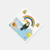 Papier luiers, regenboogparrot Sun Daisy Servet (Hoek)