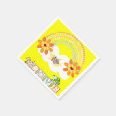 Papier luiers, regenboogschildpad, aap geel servet (Hoek)