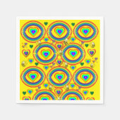 Papier luiers, regenboogzon, troebel bijtje servet (Voorkant)