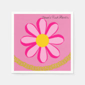 Papier luiers, roze, bloeiende goudketen servet (Voorkant)