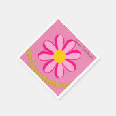 Papier luiers, roze, bloeiende goudketen servet (Hoek)