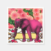 Papier luiers, roze olifant Napkins Servet (Voorkant)