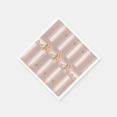 Papier luiers, roze roze roze liitter Drip Floral Servet (Hoek)