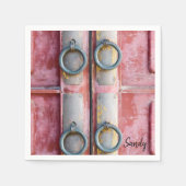 Papier luiers, roze sloten servet (Voorkant)