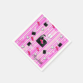 Papier luiers, roze strippink lipstick servet (Hoek)