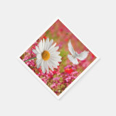 Papier luiers, roze witte dove Daisy Servet (Hoek)