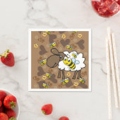 Papier luiers, schaap bruin hart servet (Insitu)