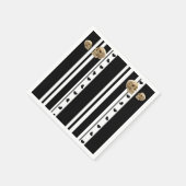 Papier luiers, Skulls Black White Stripe Hearts Servet (Hoek)