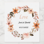 Papier luiers, standaard cocktail Napkins Favor Ba Wijn Etiket (Enkel label)