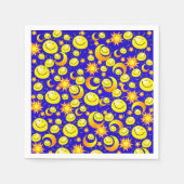 Papier luiers, Sun Moon Yellow Oranje Stars Blue Servet (Voorkant)