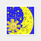 Papier luiers, Sun Moon Yellow Stars Blue Servet (Voorkant)