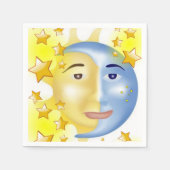Papier luiers, Sun Moon Yellow Stars Servet (Voorkant)