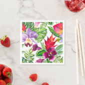 Papier luiers - Tropische bloemen en loof Servet (Insitu)