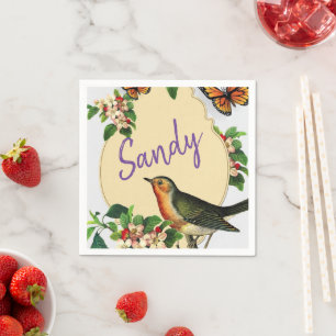 Papier luiers,  vogels servet