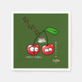 Papier luiers, voor en na kersen servet (Voorkant)