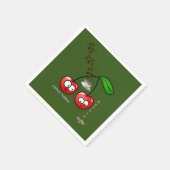 Papier luiers, voor en na kersen servet (Hoek)