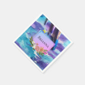 Papier luiers, Waterverf Floral Flowers Servet (Hoek)