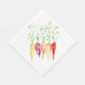 Papier-luiers - Waterverf-Heirloom-wortelen Servet (Hoek)