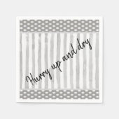 Papier luiers, witte grijze streep servet (Voorkant)