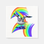 Papier luiers, zeemeeuw kleurrijke kleuren servet (Voorkant)