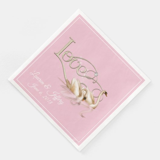 Papier-luiliefdeszwanen Servet (Hoek)