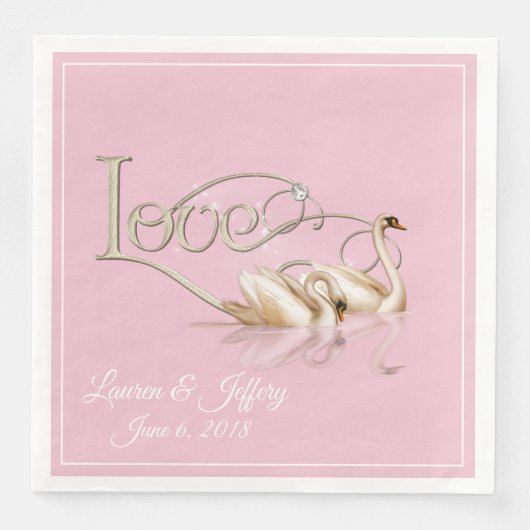 Papier-luiliefdeszwanen Servet (Voorkant)