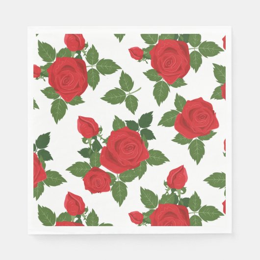 Papier-luirode rozen servet (Voorkant)