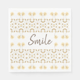 Papier Lunchen Flowered Smile Napkin Servet
