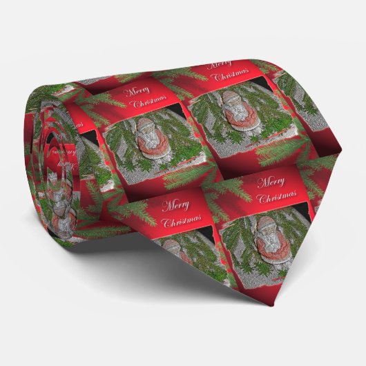 Papier Mache Rode KerstkerstkerstkerstStropdas met Stropdas (Opgerold)