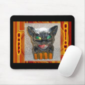 Papier Machine Halloween Cat Matching Items Muismat (Met muis)