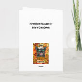 Papier Machine Halloween Kat Card Kaart (Achterkant)