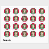 Papier Machine White Coated Santa Kerst stickers (Vel)
