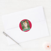 Papier Machine White Coated Santa Kerst stickers (Envelop)