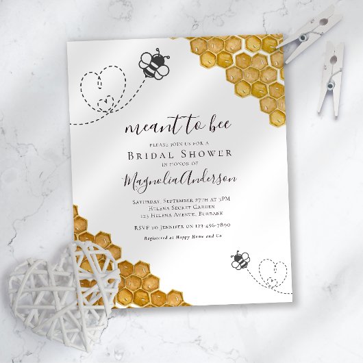 PAPIER Means to Bee Bridal Shower Invitation Flyer