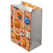 Papier Medium Gift Bag Medium Cadeauzakje (Achterkant Gekanteld)