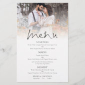 PAPIER | Menu Foto Elegant Script Wedding (Voorkant)