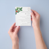PAPIER | Menu Holly Berries Logo Kerstparty (Hand)